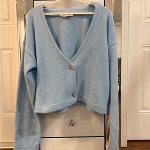 Shabby Chic Sky Blue Cardigan